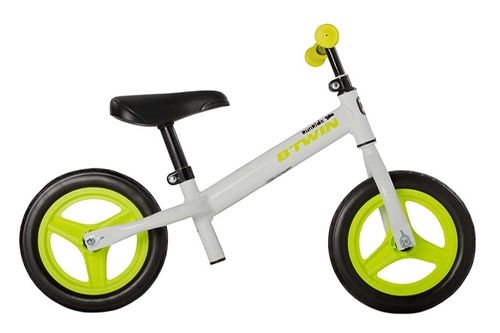Btwin Runride 100 10 Inch Balance Bike White Btwin Runride 100 10 Inch Balance Bike White