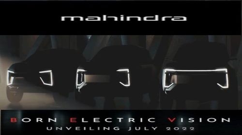 Mahindra Teases 3 EV SUV to be Unveiled in July 2022