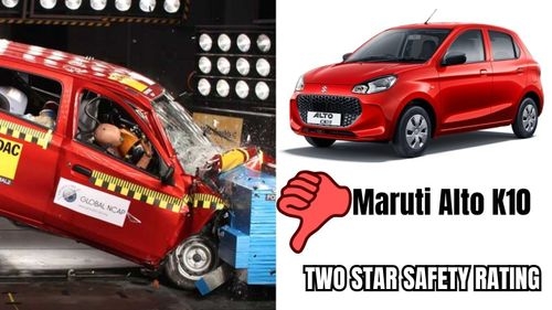 Maruti Alto K10: ग्लोबल NCAP क्रैश टेस्ट में सिर्फ दो स्टार - क्या यह आपके लिए पर्याप्त सुरक्षित है? Maruti Alto K10: ग्लोबल NCAP क्रैश टेस्ट में सिर्फ दो स्टार - क्या यह आपके लिए पर्याप्त सुरक्षित है?
