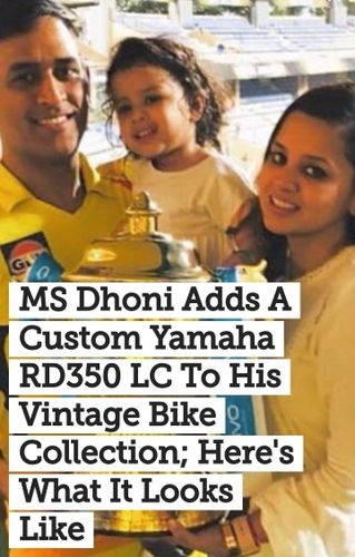 MS Dhoni bike collection gets a newly modified Yamaha RD350 vintage motorcycle