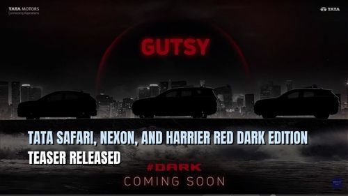 नई टाटा सफारी, हैरियर और नेक्सन रेड ब्लैक एडिशन का टीज़र लॉन्च किया गया नई टाटा सफारी, हैरियर और नेक्सन रेड ब्लैक एडिशन का टीज़र लॉन्च किया गया