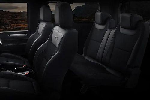 Sporty front seats, reclinable rear seats.