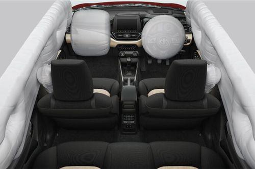 6 airbags including front, passenger, side and curtain airbags.