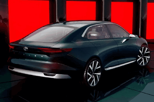 Tata EVision Electric Right Side Rear View Tata EVision Electric Right Side Rear View