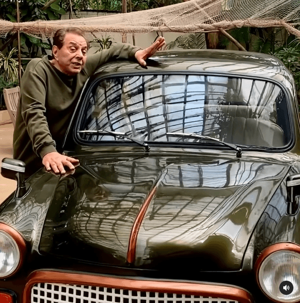Veteran Actor Dharmendra Shows His First Car, bought in 1960, On Instagram