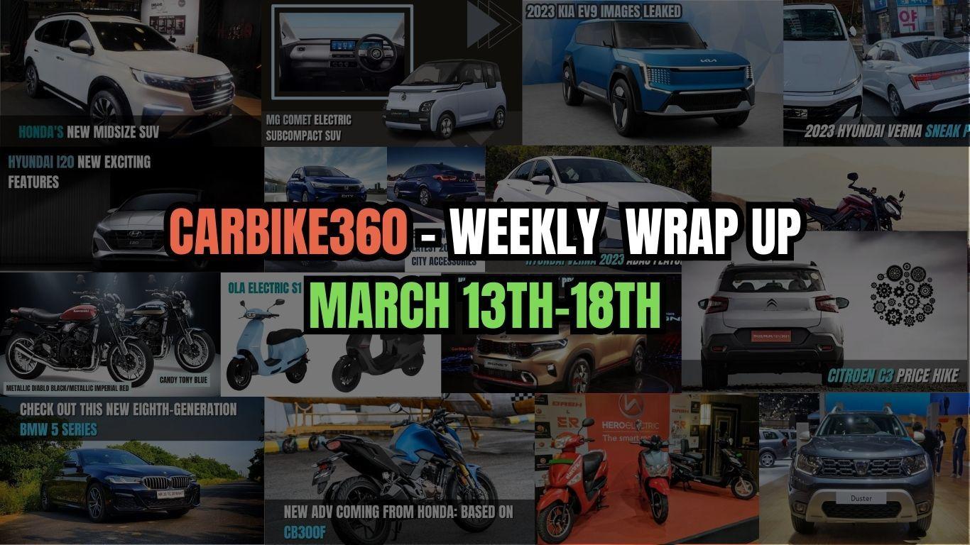 CarBike360 Weekly Wrap-Up | That Mattered This Week (Mar 13-18): Hyundai new Launch, Citroen C3 Price Hike, and discounts on Big Brands