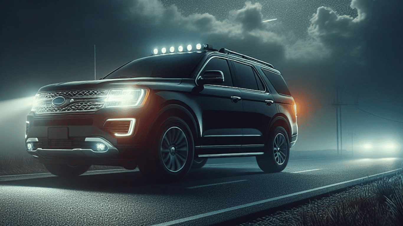 Driving SUV at Night