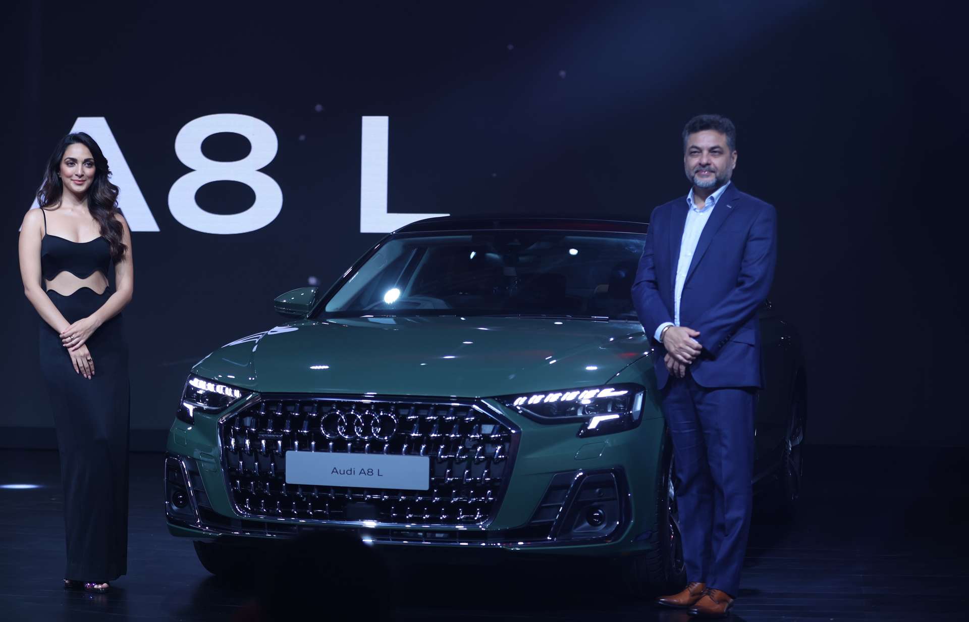 Mr. Balbir Singh Dhillon, Head of Audi India and Ms. Kiara Advani at the launch of Audi A8 L-min.jpg