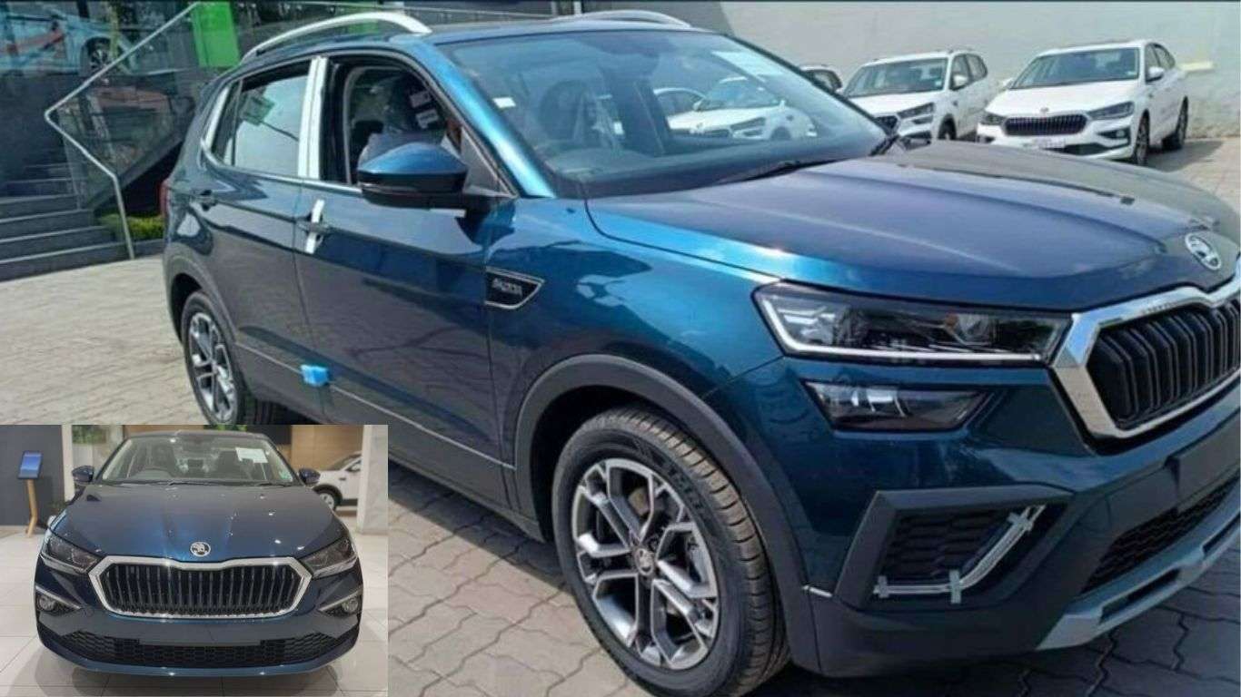 Skoda Kushaq and slavia Lava Blue Edition
