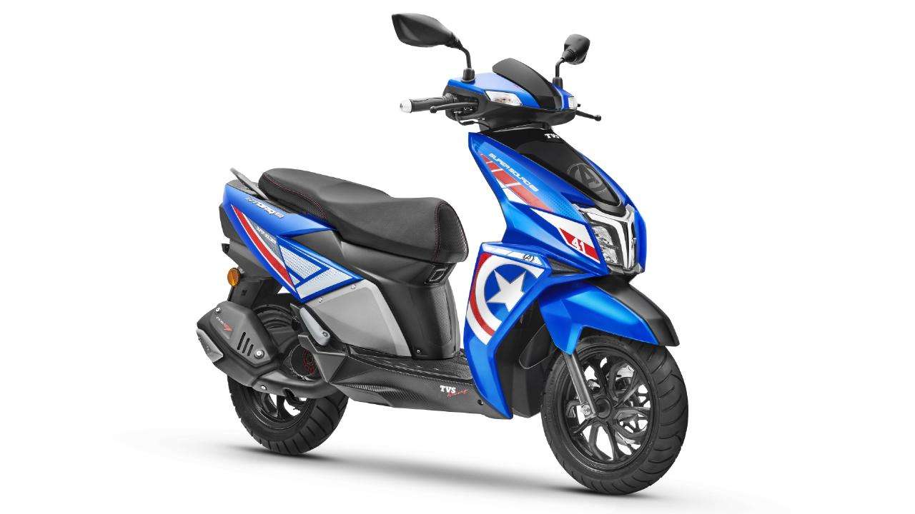 TVS Ntorq Spiderman and Thor Edition scooters