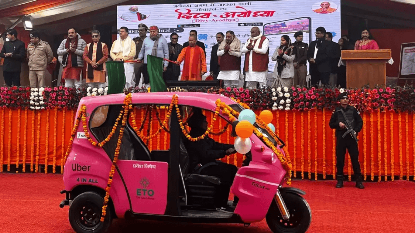 Uber Drives Sustainable Mobility: Electric Auto Rickshaws Hit the Streets of Ayodhya