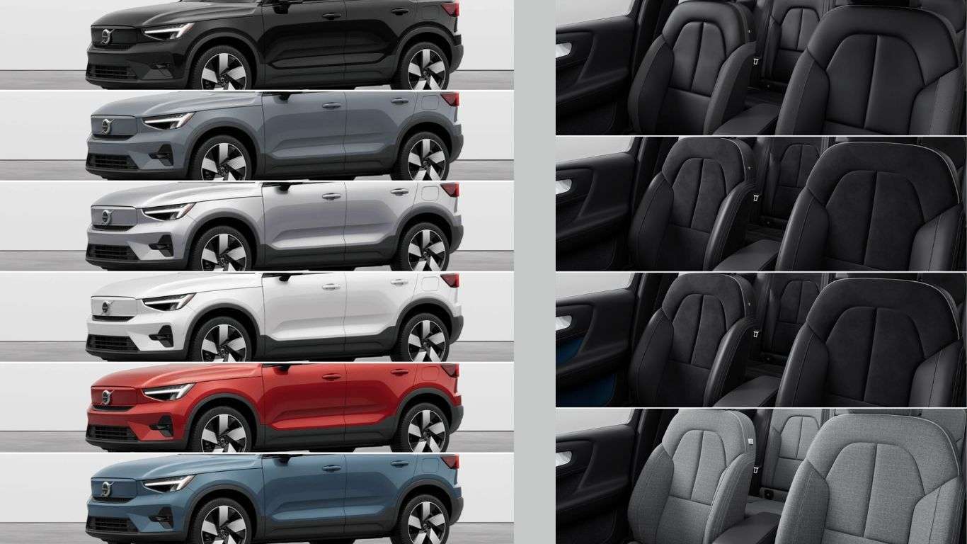 Volvo c40 recharge colour options