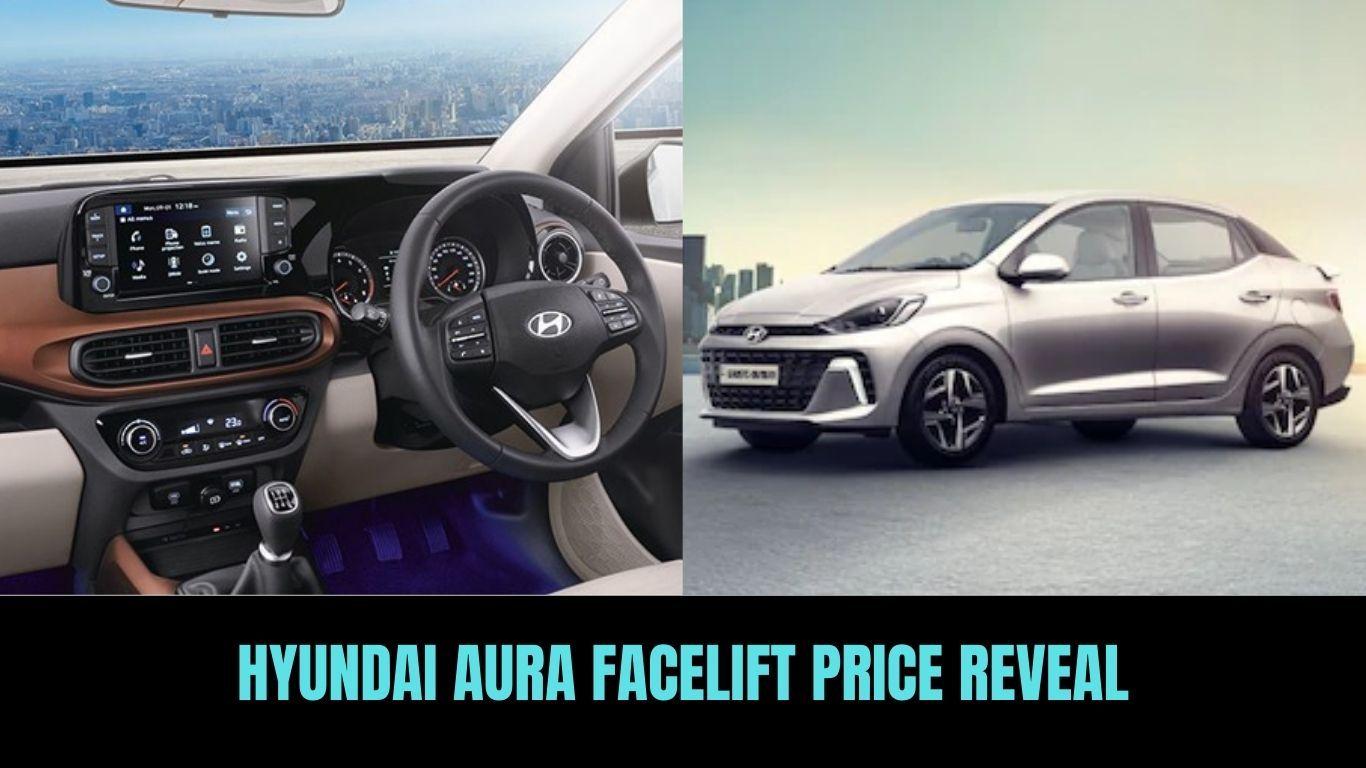 Hyundai Aura Facelift petrol and CNG variants Launch at Prices of Rs 6.29L and Rs 8.1L 
