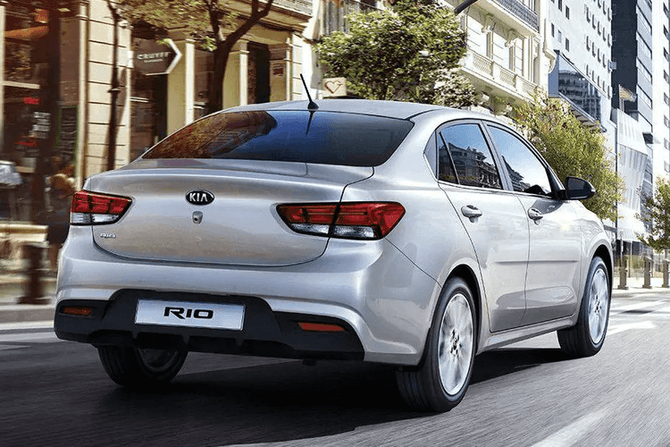 Kia Rio Right Side Rear View Kia Rio Right Side Rear View