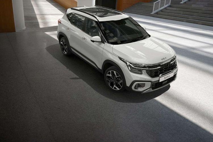 Kia Seltos Facelift Right Side Front View Kia Seltos Facelift Right Side Front View