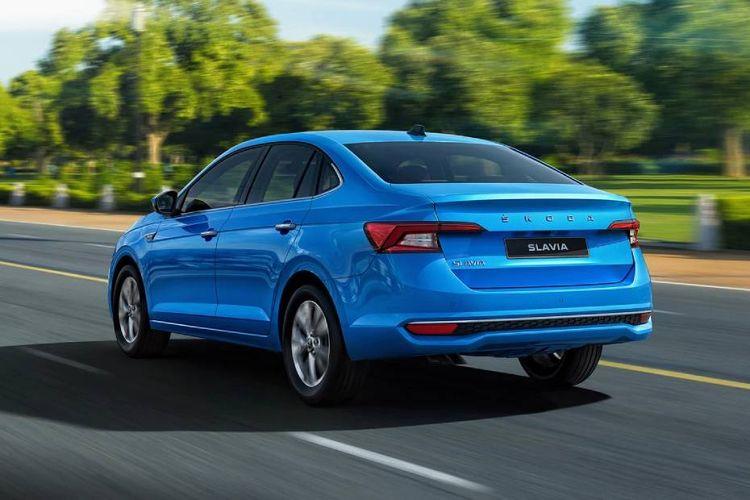 Skoda Slavia Rear Left Three Quarter Skoda Slavia Rear Left Three Quarter