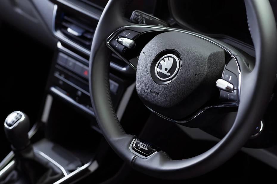 Skoda Kushaq Steering Wheel Elegance Badge Skoda Kushaq Steering Wheel Elegance Badge