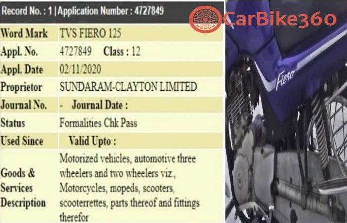 tvs fiero 125 trademark