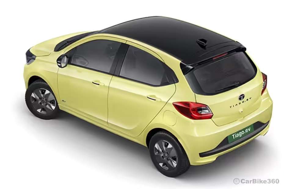 Tata Tiago EV Left Rear Three Quarter Top View Tata Tiago EV Left Rear Three Quarter Top View