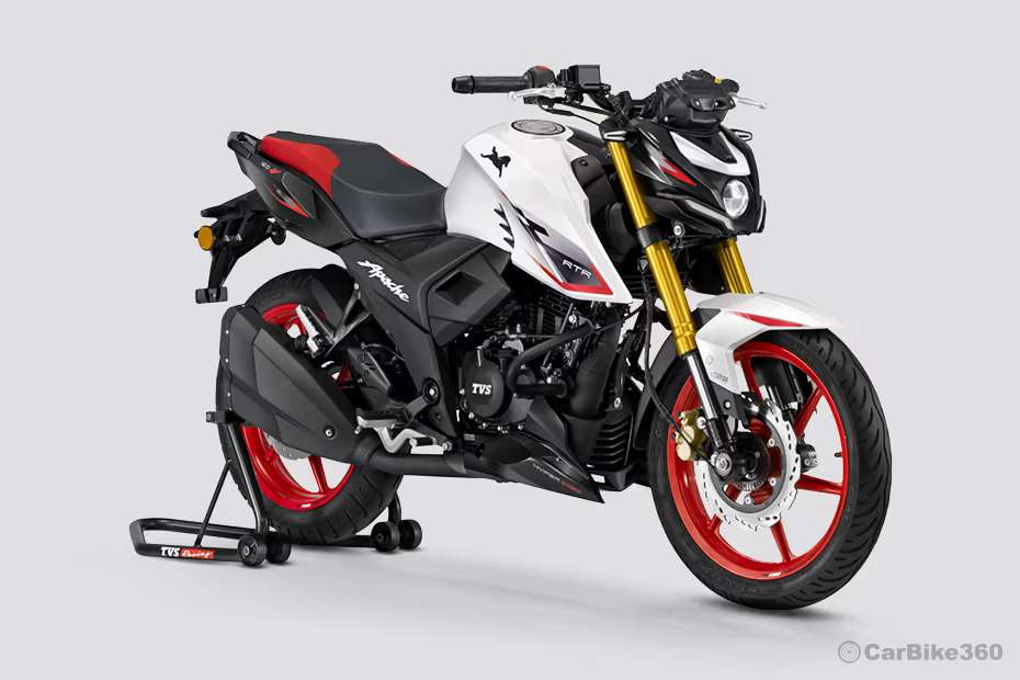 TVS Apache RTR 160 4V Front Right Quarter View TVS Apache RTR 160 4V Front Right Quarter View