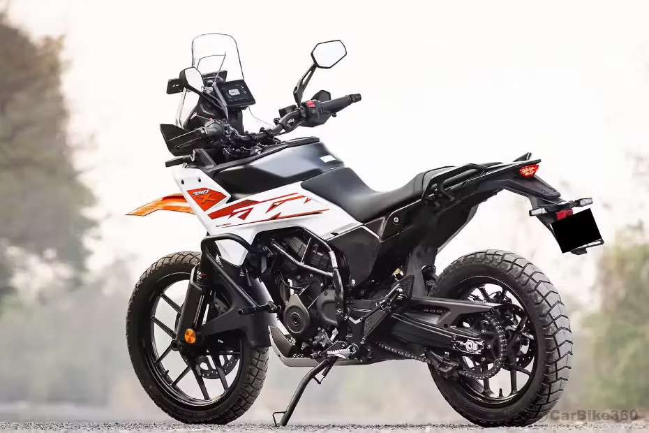 KTM 390 ADVENTURE X Left Rear Three Quarter KTM 390 ADVENTURE X Left Rear Three Quarter