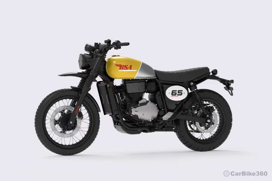 BSA Scrambler 650 Left Front Three Quarter View BSA Scrambler 650 Left Front Three Quarter View