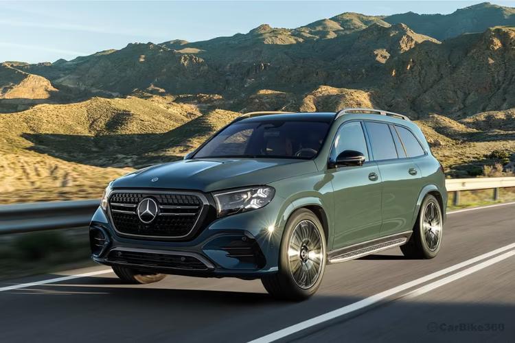 Mercedes-Benz GLS Facelift Left Front Side Exterior View Mercedes-Benz GLS Facelift Left Front Side Exterior View