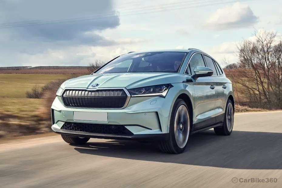 स्कोडा ने फेसलिफ़्टेड एन्याक इलेक्ट्रिक एसयूवी और कूपे का टीज़र दिखाया front-left-side-47.webp