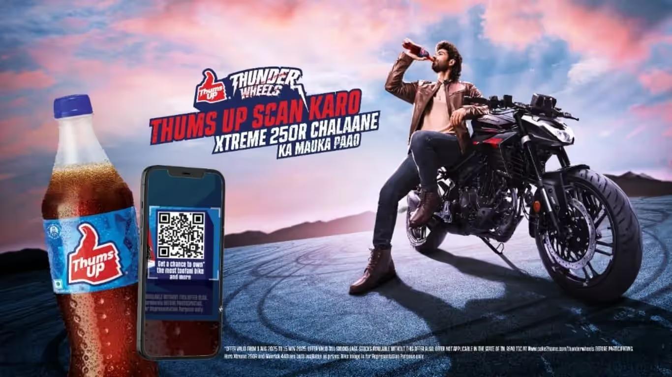 Hero MotoCorp and Thums Up Collaborated to Cheers Youth Spirit With Thunderwheels 2.0, Featuring the Hero Xtreme 250R Hero With Thums Up India Launched Thunderwheels 2.0 Campaign, featuring Hero Xtreme 250R
