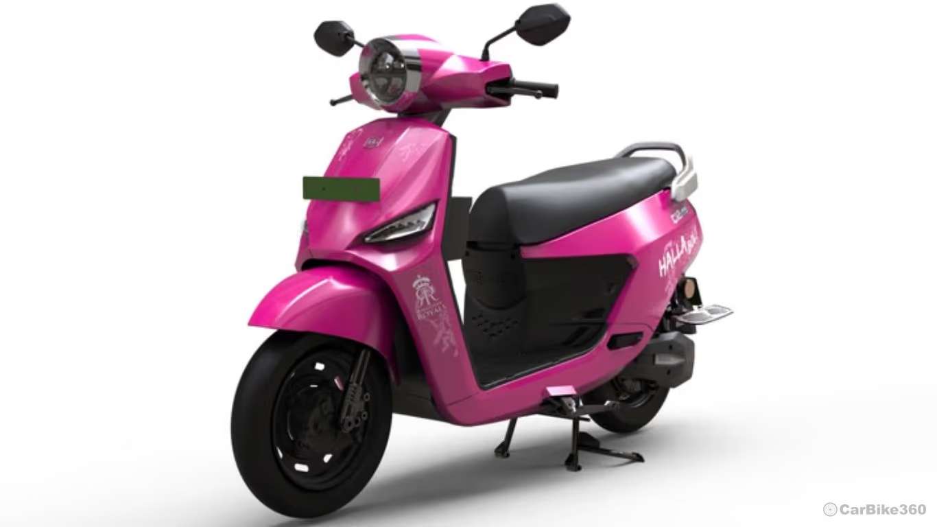 BGauss BG-PinkE electric scooter concept revealed in Rajasthan Royals IPL partnership Audio