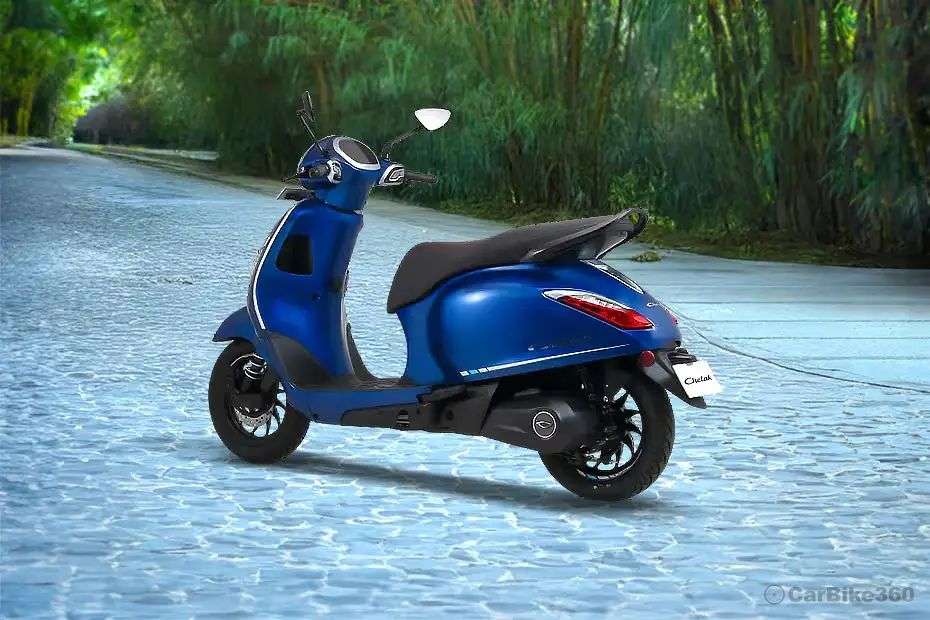 Bajaj Chetak Left Rear Three Quater Bajaj Chetak Left Rear Three Quater