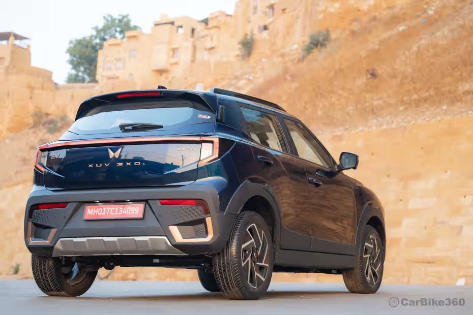 Mahindra 3XO EV Right Rear Three Quarter Mahindra 3XO EV Right Rear Three Quarter