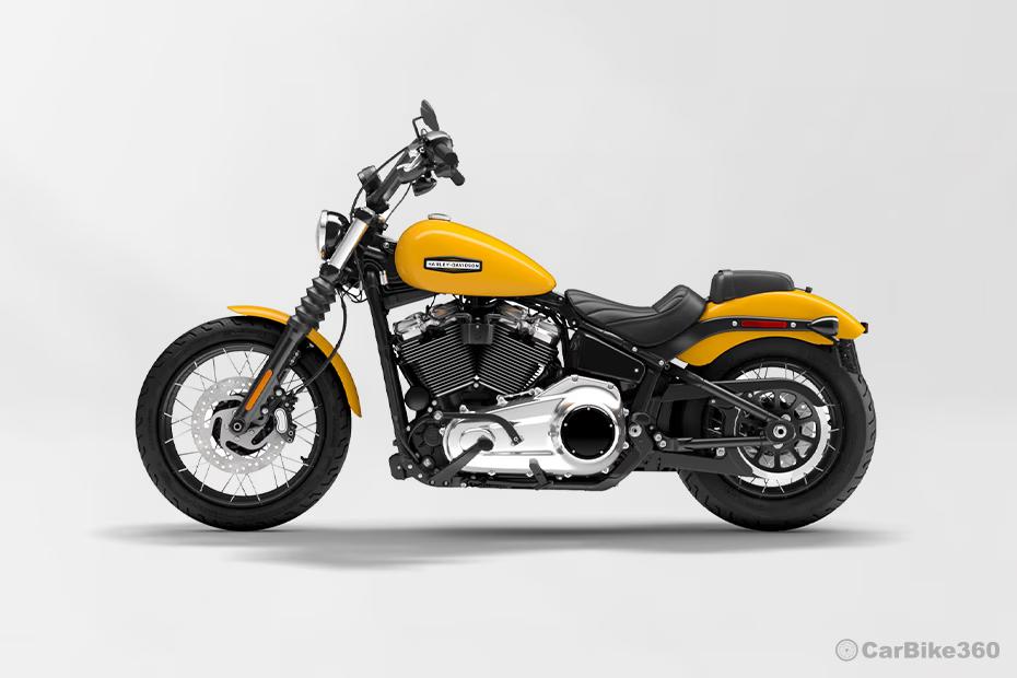 Harley davidson street bob 2025 side profile view (left) Harley davidson street bob 2025 side profile view (left)