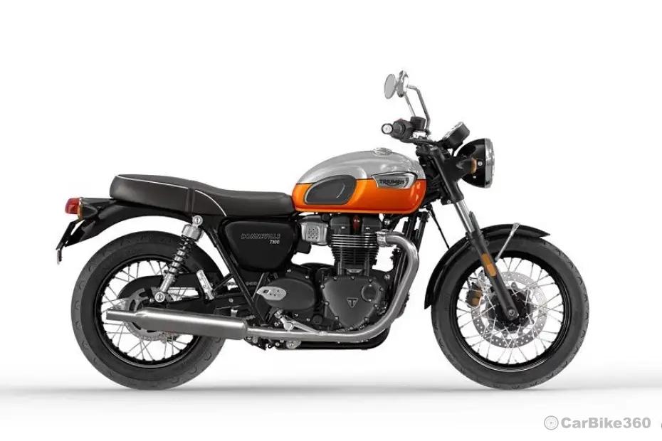 Triumph bonneville t100 right side view Triumph bonneville t100 right side view