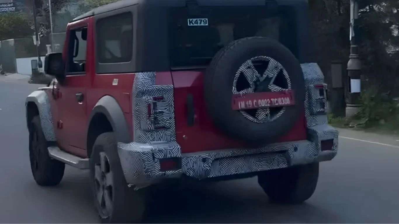 2026 Mahindra Thar Facelift Rear View Design