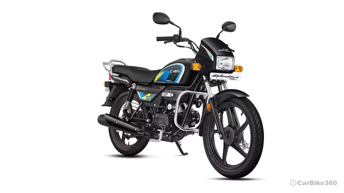 Hero splendor plus Right side front quarter three view Hero splendor plus Right side front quarter three view
