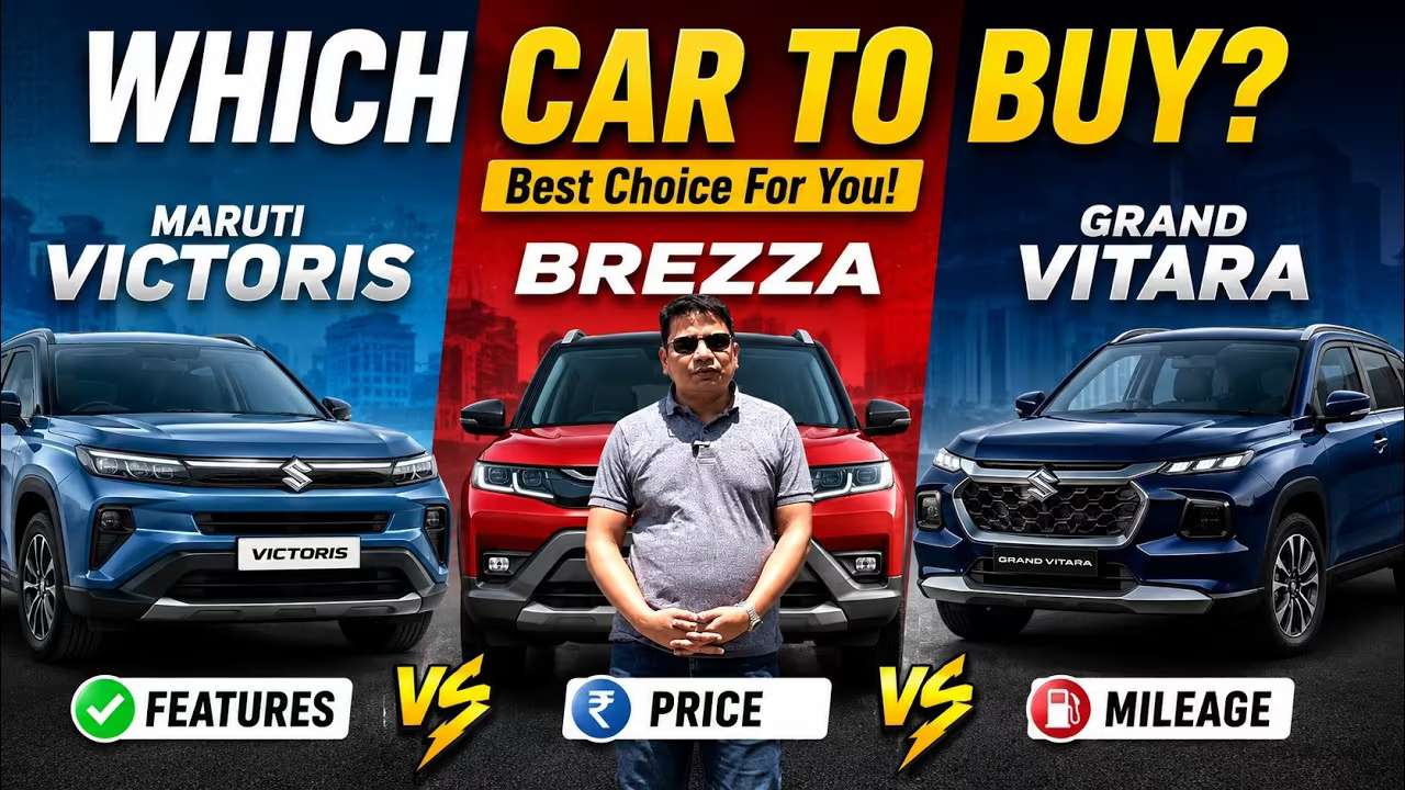 Maruti Victoris vs Brezza vs Grand Vitara - Which SUV Should You Buy in 2026? Maruti Victoris vs Brezza vs Grand Vitara - Which SUV Should You Buy in 2026?