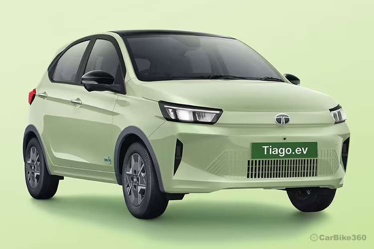 Tata Tiago EV Dehrahun-Dew color front exterior view Tata Tiago EV Dehrahun-Dew color front exterior view
