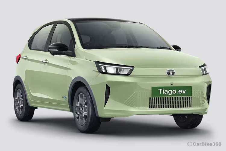 Tata Tiago EV exterior right front side exterior view Tata Tiago EV exterior right front side exterior view