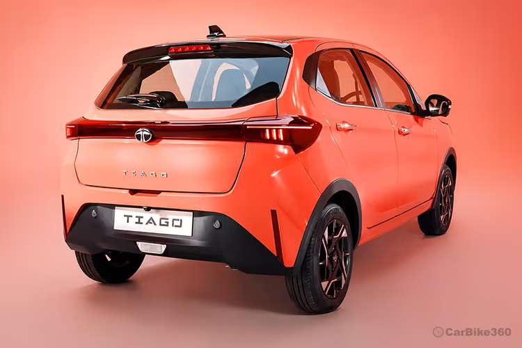 Tata Tiago Right Rear Side Angle Exterior View Tata Tiago Right Rear Side Angle Exterior View