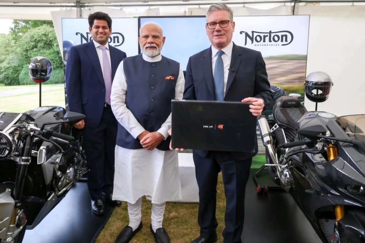 PM Modi Tours Norton Motorcycles After Historic India-UK FTA Deal Audio