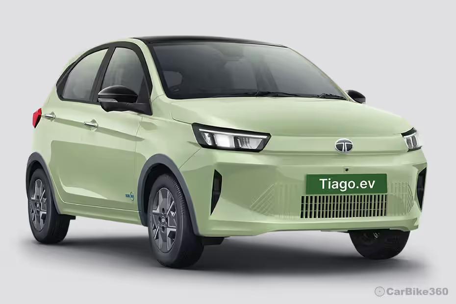 Tata Tiago EV Facelift Front Left Quarter View Tata Tiago EV Facelift Front Left Quarter View