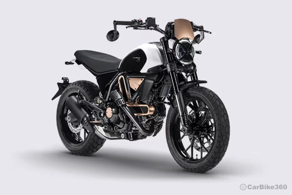 Ducati scrambler 10° anniversario rizoma edition right front three quarter Ducati scrambler 10° anniversario rizoma edition right front three quarter