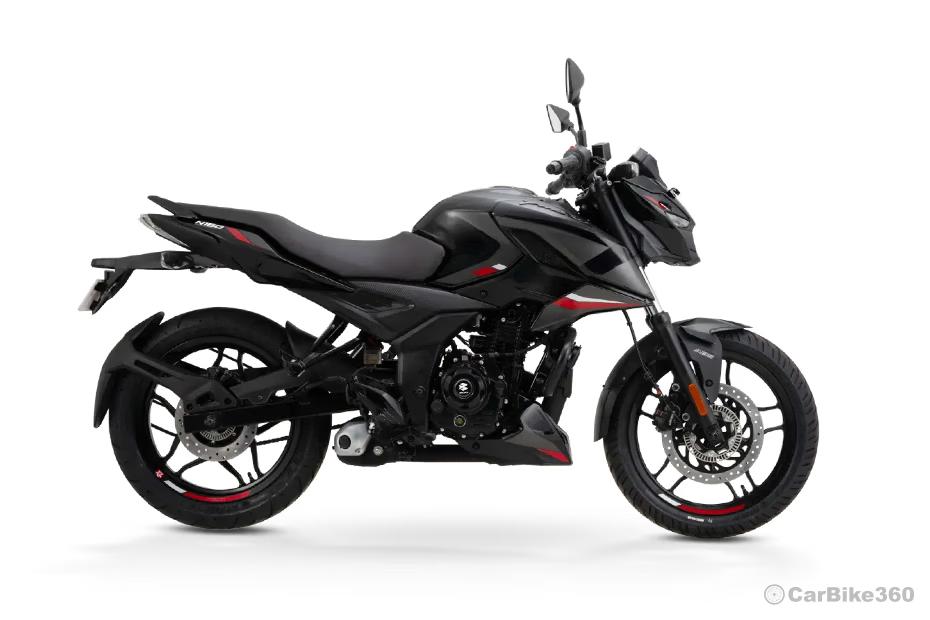 Bajaj pulsar n160 ebony black and charcoal black color Bajaj pulsar n160 ebony black and charcoal black color