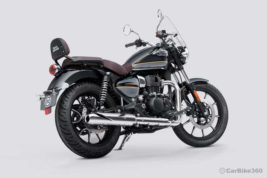Royal Enfield Meteor 350 Rear Right Three Quarter View Royal Enfield Meteor 350 Rear Right Three Quarter View