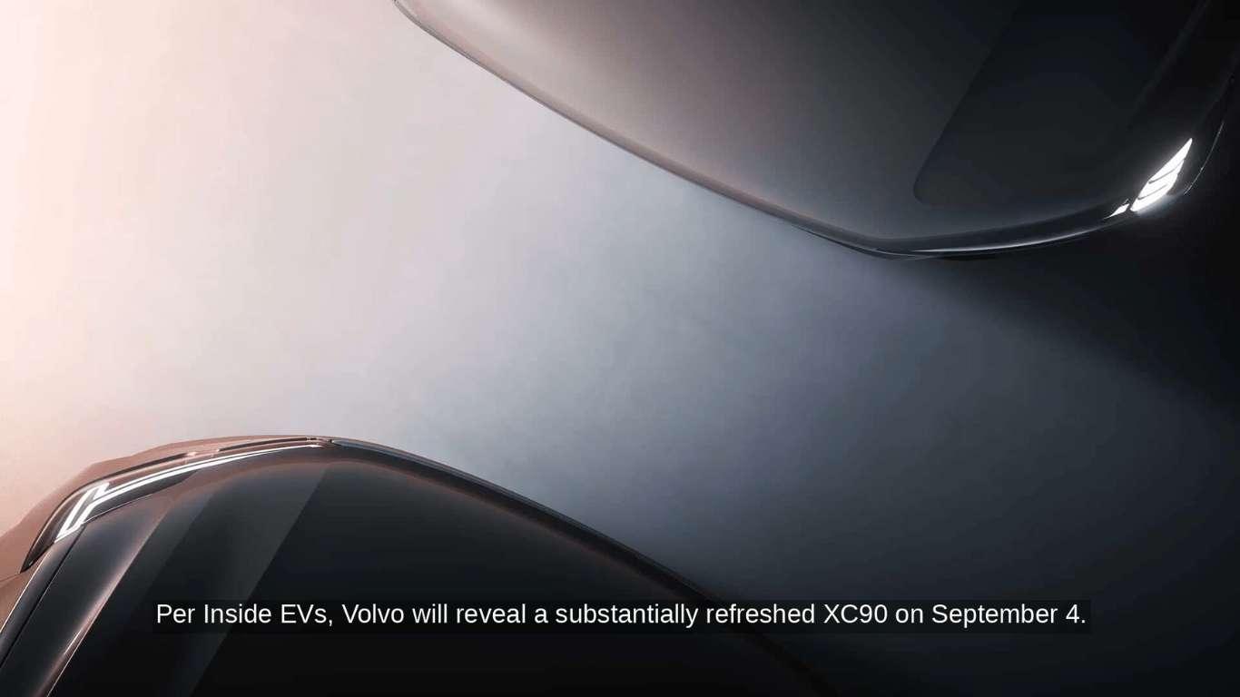 वोल्वो XC90 फेसलिफ्ट डेब्यू सेट 4 सितंबर के लिए Volvo XC90 Hybrid Unveil Date