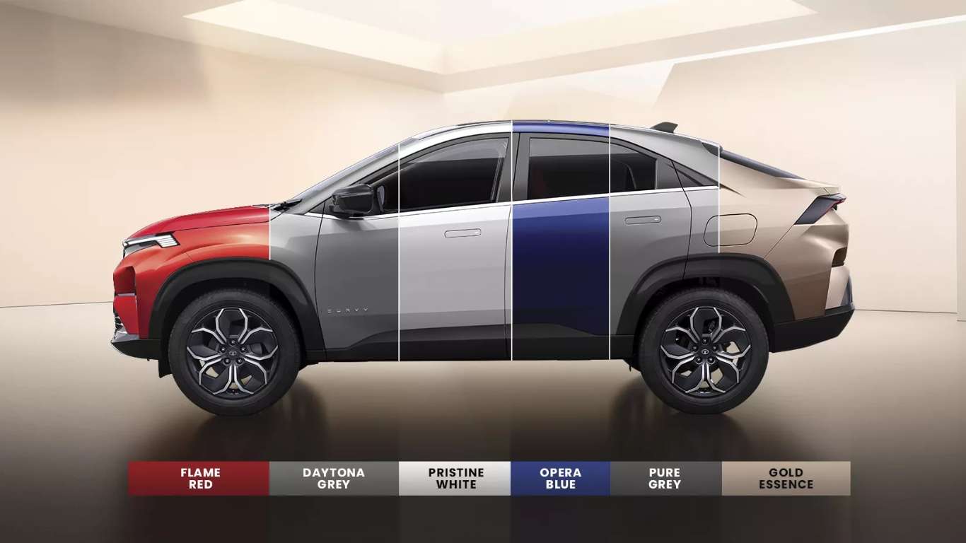 Tata Curvv exterior colors