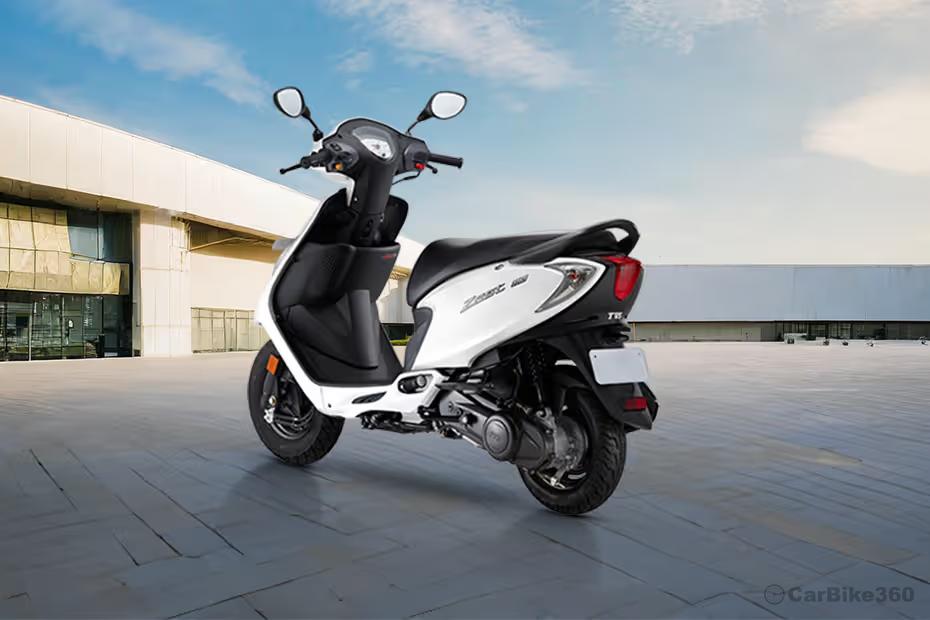 TVS Zest 110 Rear Left Three Quarter View TVS Zest 110 Rear Left Three Quarter View