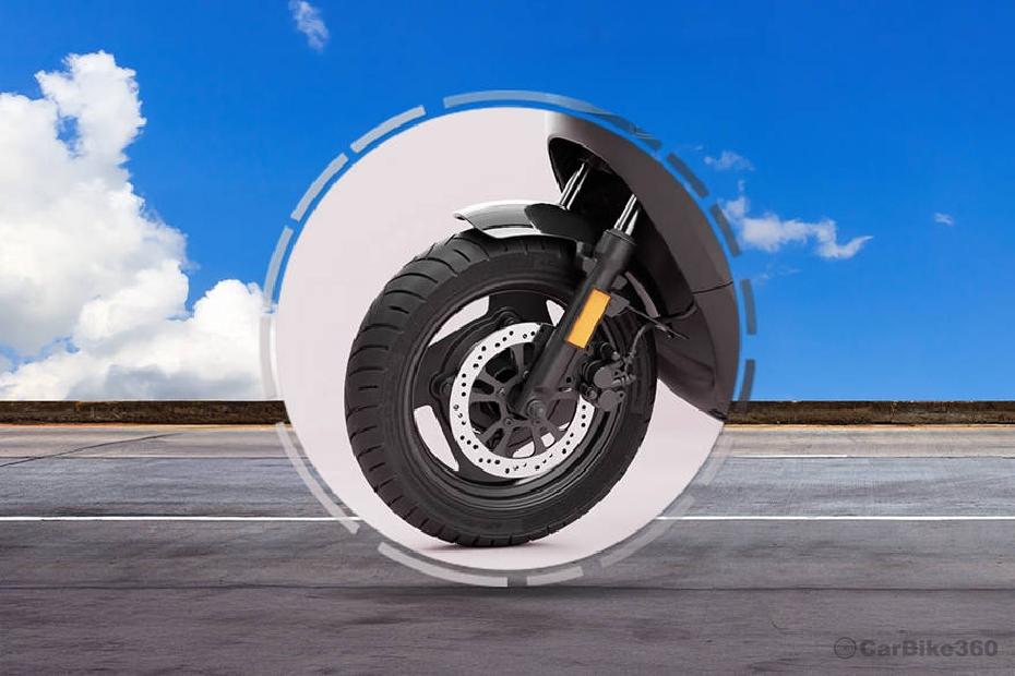 Ola S1 X Front Tyre View Ola S1 X Front Tyre View