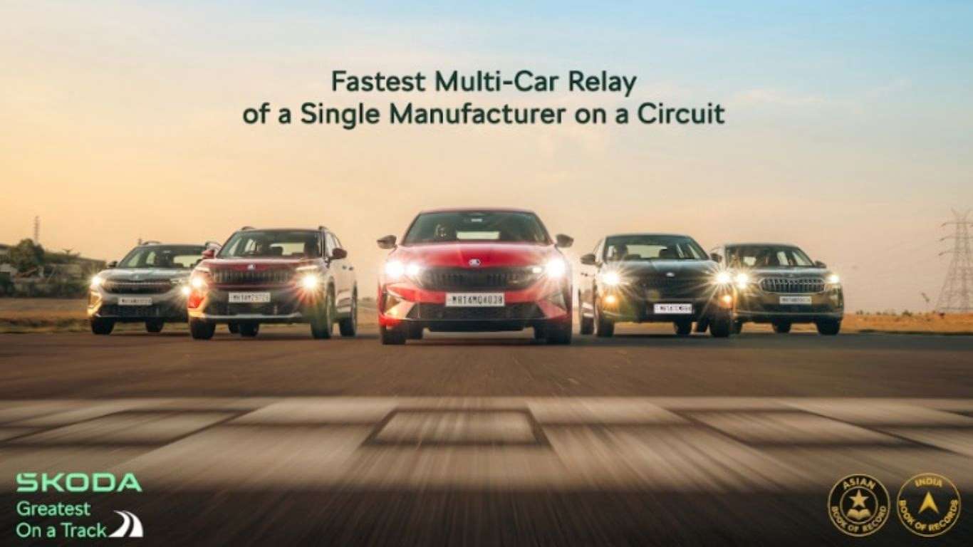 Skoda India G.O.A.T Campaign Sets Multi-Car Relay Record